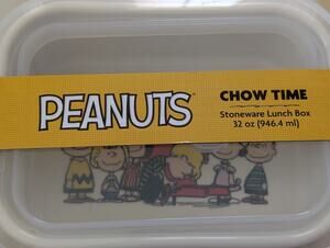 Peanuts New Peanuts & Gang Chow Time 32oz Stoneware Lunch Box Vented Lid